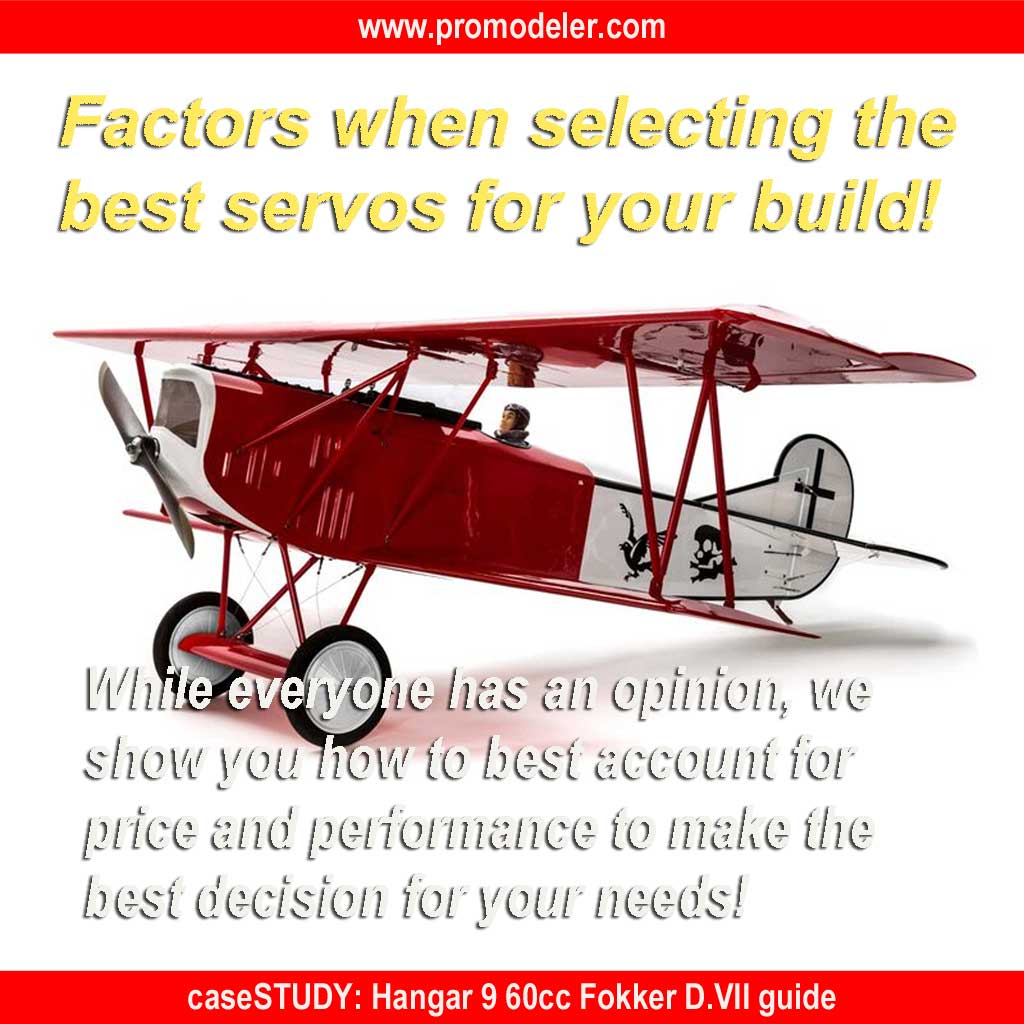 Selecting the best servos for the Hangar 9 Fokker D.VII